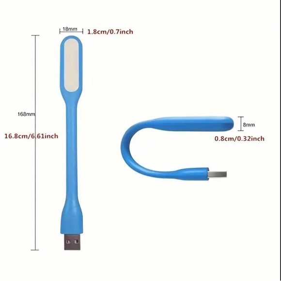 NWT Bendable Light random color mini USB plug in light ๐ก bright travel mini - Picture 2 of 6